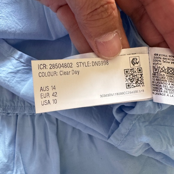 Ever New Melbourne Rahnee Frill Sky Blue Flutter Sleeve Mini Dress SZ 10 - Picture 8 of 13